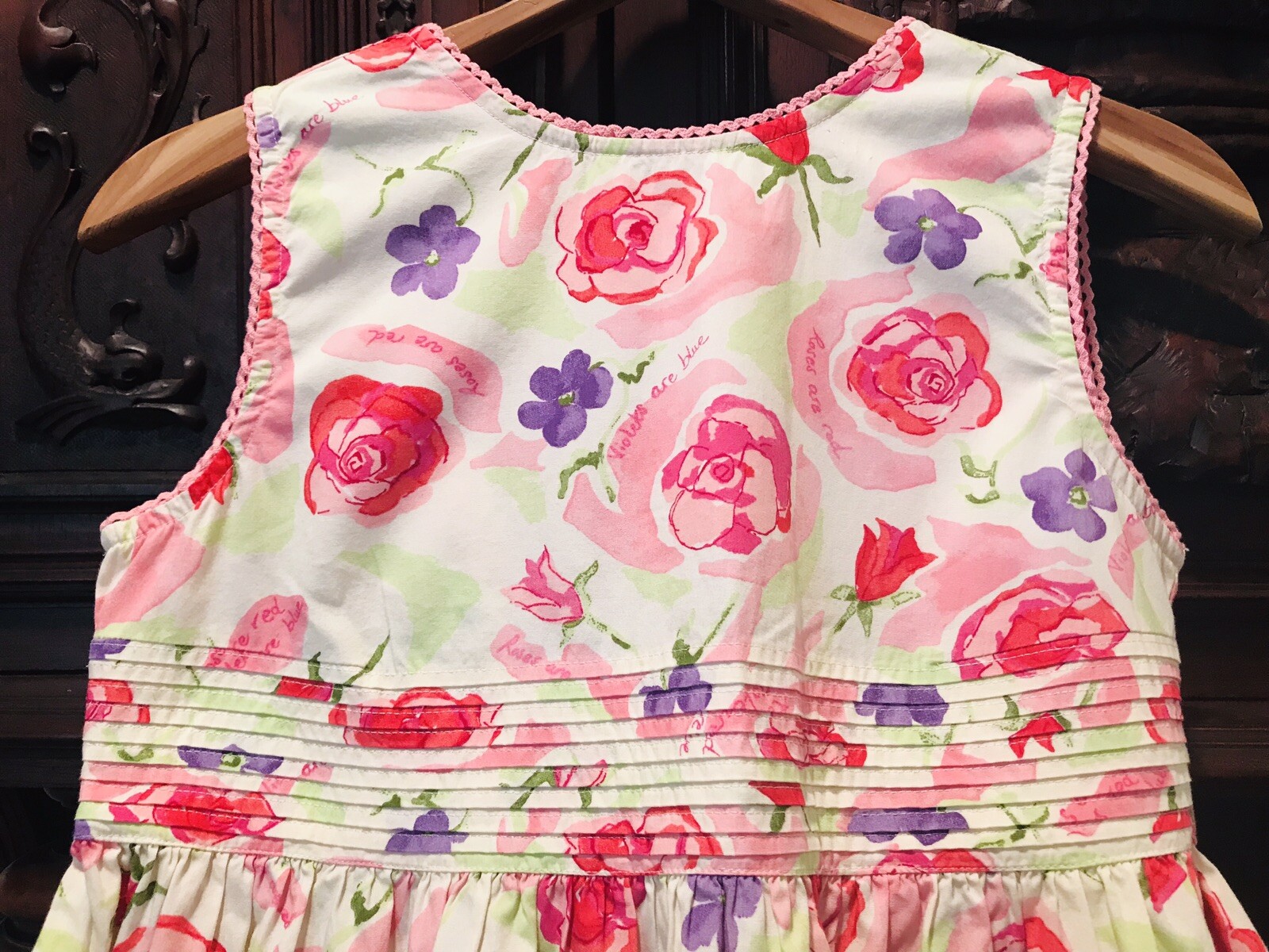 Copper Key Floral Long Sun Dress Bric Brac Size 14 Cotton Dillards