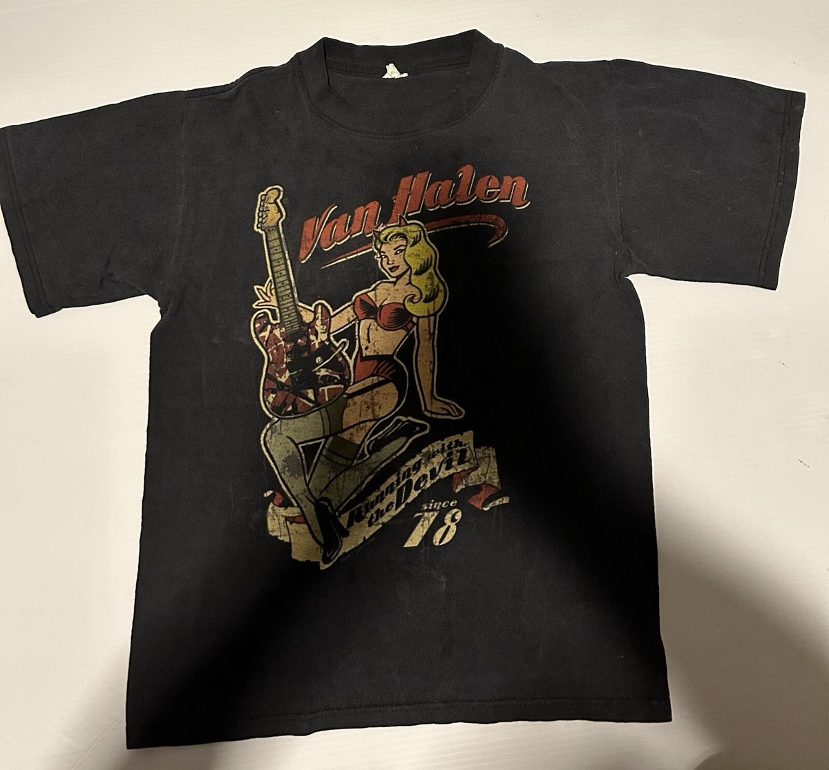 TRIVIUM ヘヴィメタ バンド ワールドツアー 2007 半袖Tシャツ Van Halen 2007 World Tour Concert Band T Shirt Black Size S Small