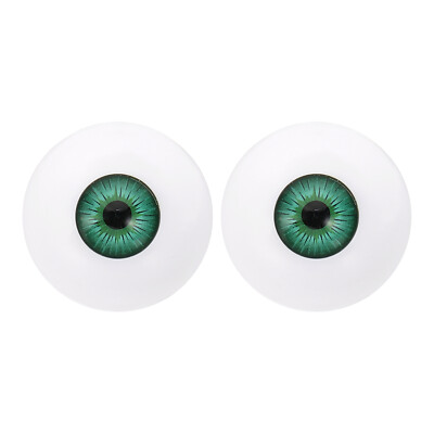PATIKIL 30mm Doll Eyes - 1 Pair Realistic Acrylic Half Eyeballs For Dolls, Crafts & Halloween Props, Light Blue