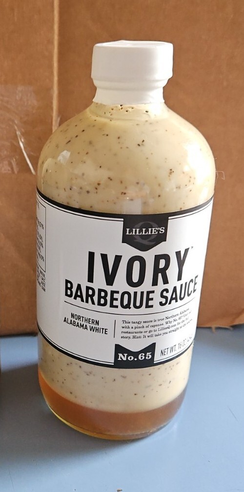 Lillie's IVORY Barbeque Sauce Gourmet BBQ Sauce No.65 Vinegar16 oz 09
