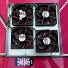 Rack fans  4x San Ace 12volt 12cm square fans mounted (used)