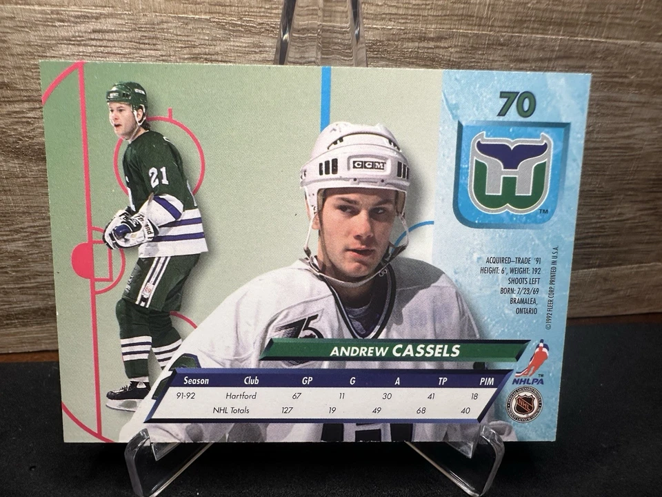 1992-93 Fleer Ultra Andrew Cassels #70 In-Person ON-CARD AUTO - Image 2 of 2