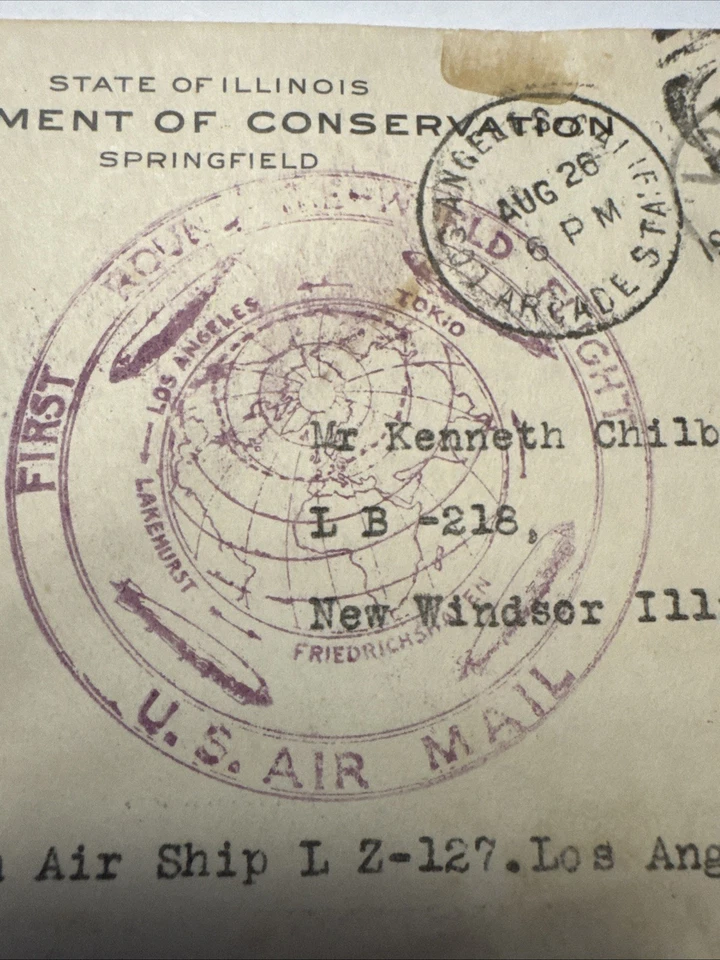 Cubierta de buque aéreo alemán LZ-127 1928 de Los Ángeles a Friedrichshafen Foto 3 de 4