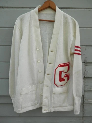 Vintage Cornell University Wool Letterman Letter Sweater