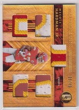 NFL MECOLE HARDMAN JR. Jersey PATCH 2020 PANINI GOLD STANDARD FOOTBALL CHIEFS