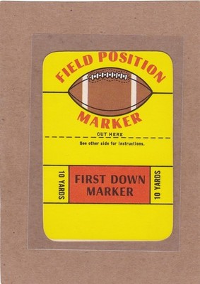 1971 TOPPS FOOTBALL GAME FIELD POSITION MARKER EXMT *A42918