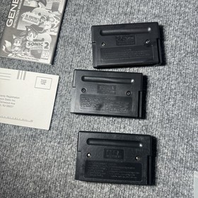 Sega Genesis Game Lot Sonic Classics, Sonic the Hedgehog, Sonic Pinball WORKING