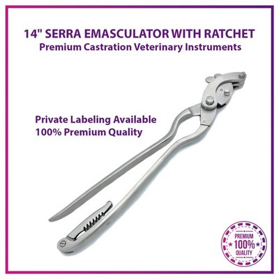 14 Inch Serra Emasculator Ratchet Livestock Castration Veterinary Tool