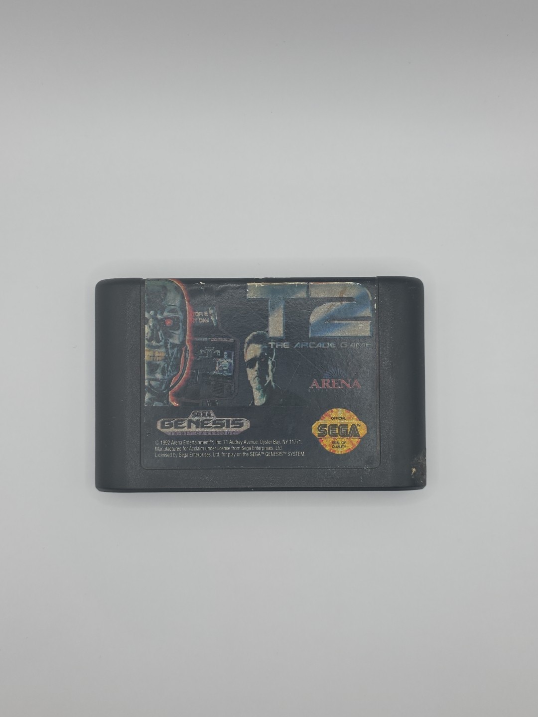 T2: The Arcade Game Terminator 2 (Sega Genesis, 1993) - Game Cartridge