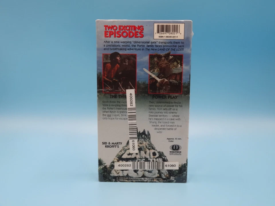 Land of the Lost VHS Sealed Dinosaur Time‑Travel Adventure Foto 3 de 4