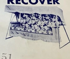 Vintage Swing Canopy Cover ONLY. Never Used NOS Blue Floral. SWING NOT INCLUDED