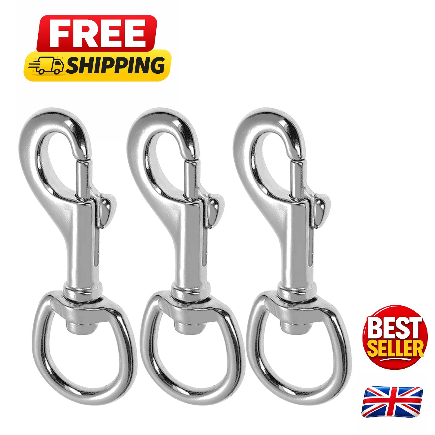 360° Swivel Snap Hooks - Heavy-Duty Dog Lead Clips for Ultimate Convenience