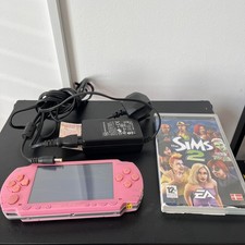 Sony PSP Pink Handheld System Console with Charging Cable Working With Sims 2
