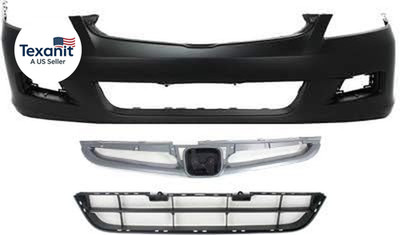 Front Bumper Cover Kit for 2006 2007 Honda Accord Sedan Primed
