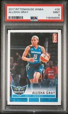 2017 Rittenhouse WNBA Allisha Gray #26 Rookie /500 RC PSA 9 Mint Wings