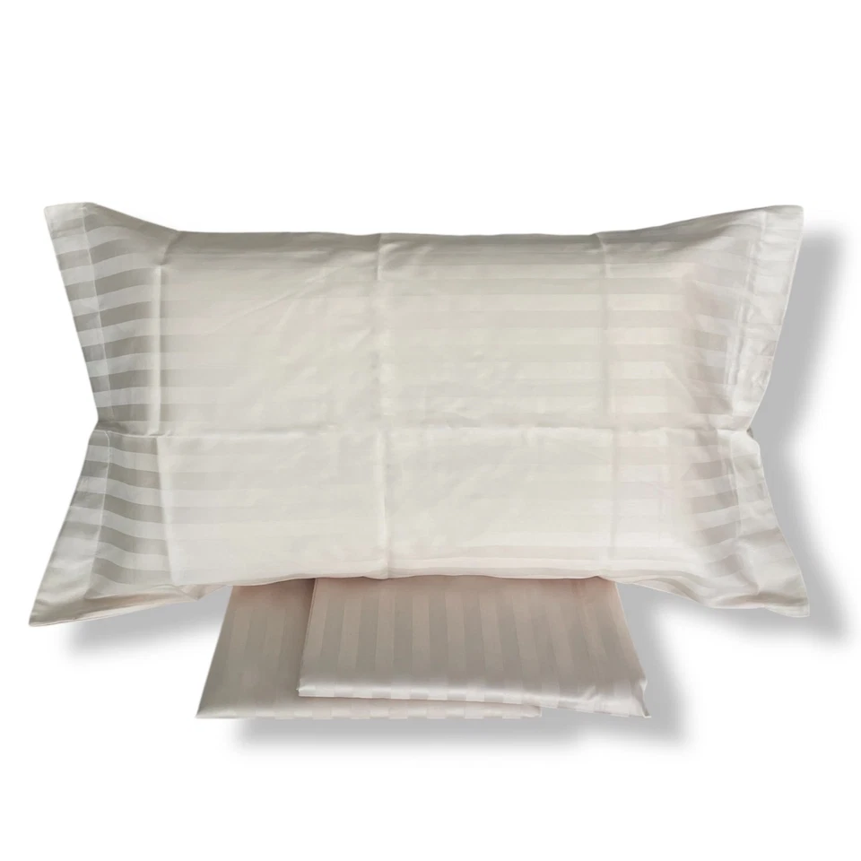 Completo Lenzuola Matrimoniale in Raso di Cotone Zambaiti Art Riga Made in Italy - Immagine 2 di 4