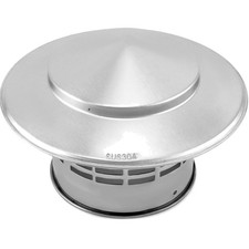 QWORK Regenhaube Edelstahl 304 Rund 110 mm Schornsteinabdeckung Regenhut