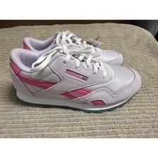 NEW Reebok Classic Kids sneakers CL Nylon Running Youth size 2 Pink