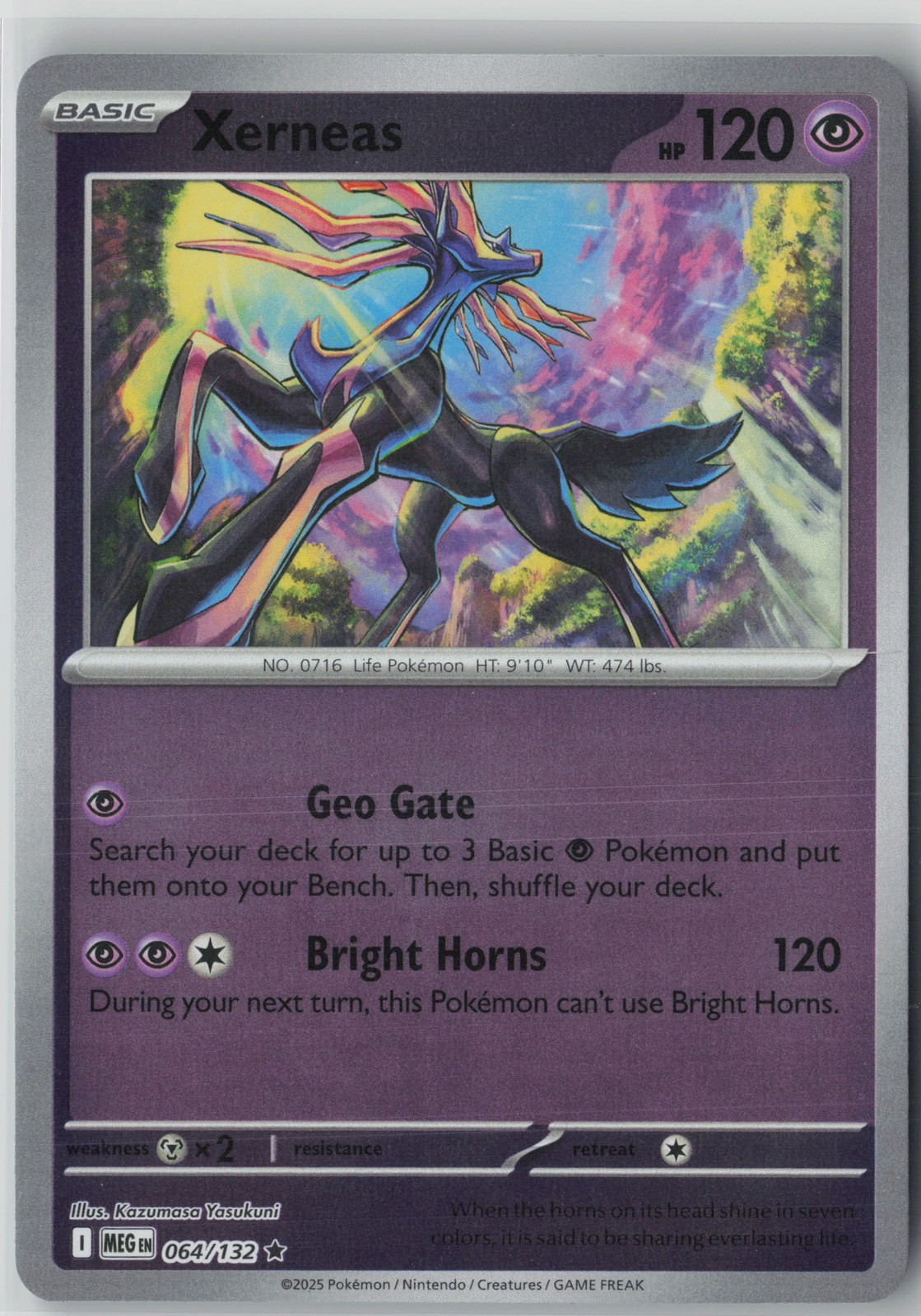 Xerneas (064/132) [Rare,Holo] Pokemon ME01: Mega Evolution [ENG]