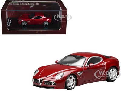 2008 ALFA ROMEO 8C COMPETIZIONE COMPETITION RED 1/64 MODEL BY MOTORHELIX M69051