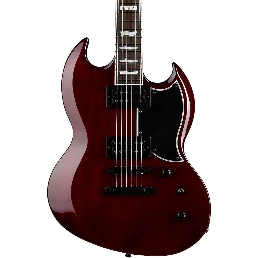 Прозрачная электрогитара ESP E-II Viper Black Cherry Sunburst 477390₽