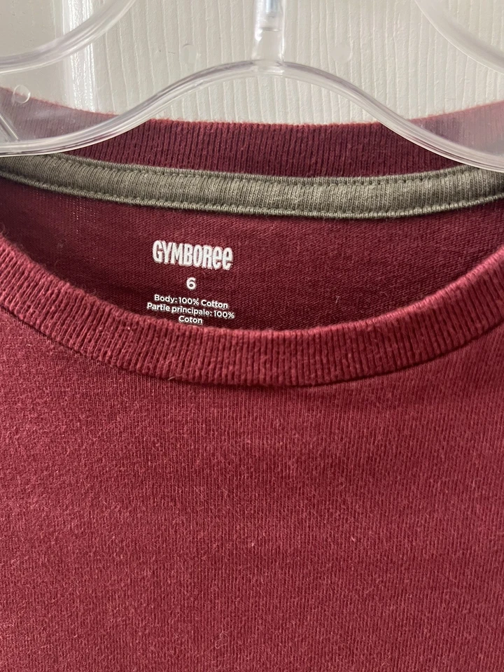 Camiseta Gymboree Niños Talla 6 COUNTY FAIR Aplicación Cabra Capas Manga Larga Foto 4 de 4