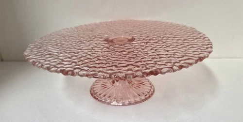 Vintage Pink Jeanette Style Cake Stand