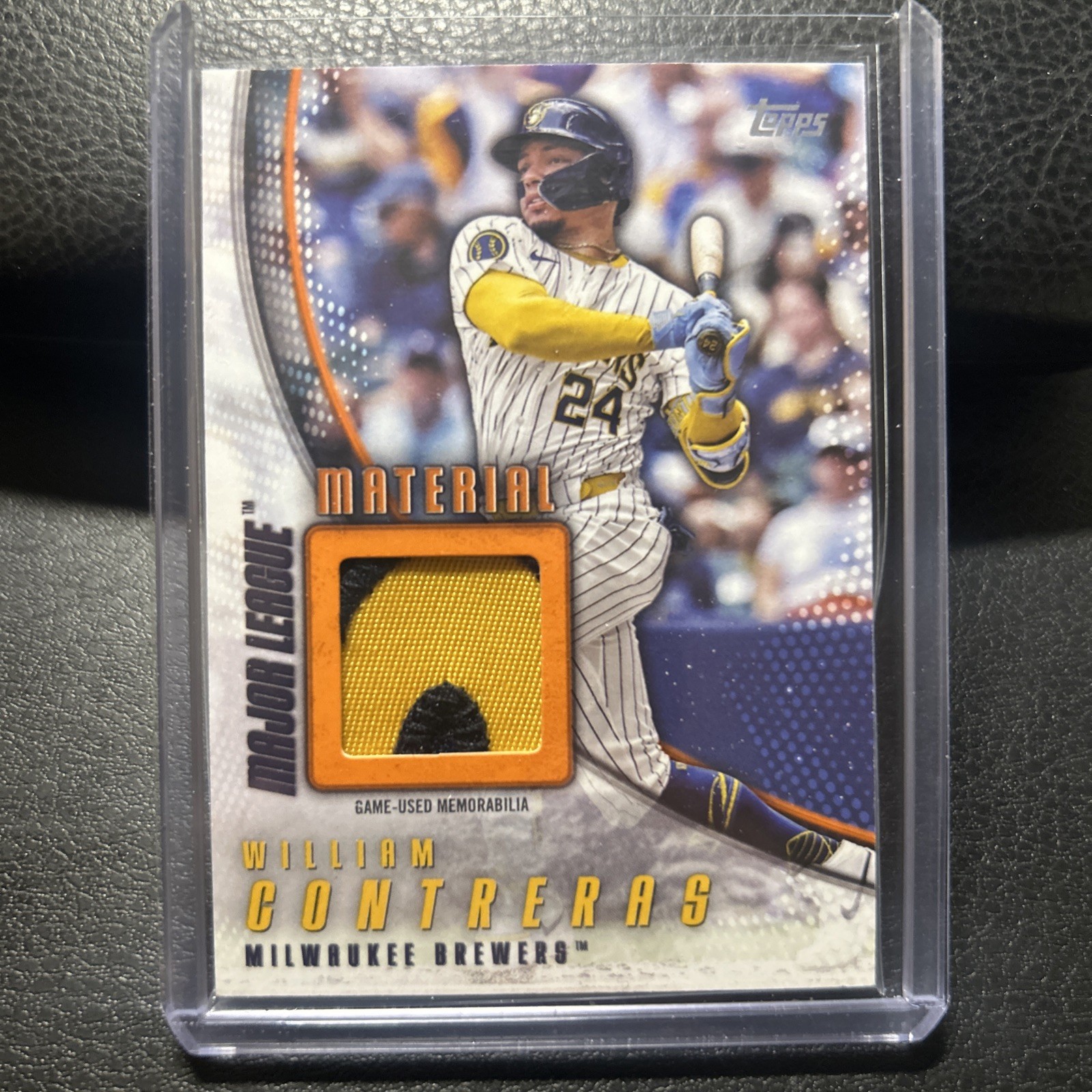 2025 Topps Srs 1 - ML Material William Contreras #MLM-WC (MEM) Orange 11/25
