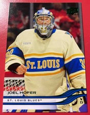 2025-26 Upper Deck Series 2 Holiday Joel Hofer #404 Blues