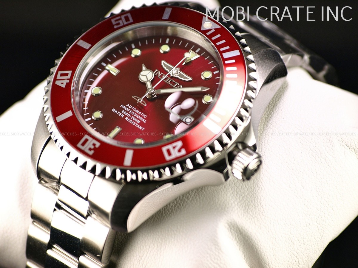 Invicta Pro Diver 47mm Silver Stainless Steel Case, Silver