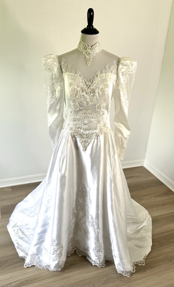 VTG Alfred Angelo Classic Romantic Princess Puffed Victorian Wedding Dress 10 | eBay VTG Alfred Angelo Classic Romantic Princess Puffed Victorian Wedding Dress 10 | eBay