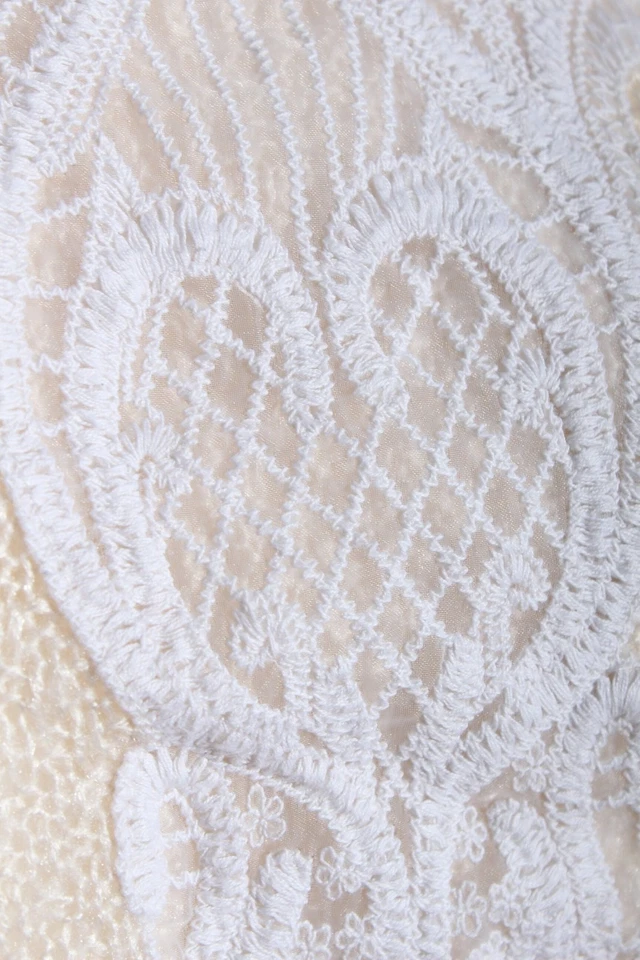 SPRINGFIELD Häkelpullover Damen Pullover Gr. DE 38 pink-weiß Casual-Look - Bild 4 von 4