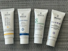 4 IMAGE SKINCARE Samples .25: ORMEDIC, ILUMA, CLEAR CELL, PREVENTION MOISTURIZER