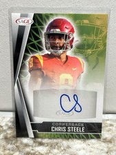 2022 Sage Chris Steele Black Autograph #A-CS3 USC Trojans