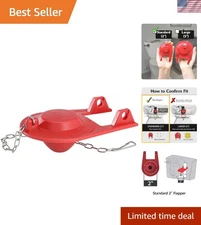 Universal Toilet Flapper 2-Inch - Quick Fix for Leaking Toilets, Easy to Install