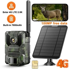 Campark 4G Solar Trail Camera 32MP 2.5K Wildlife Hunting Night Vision No Glow