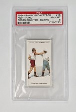 PSA GRADED VINTAGE TOBACCO CARD 1924 Franklyn Davey Boxing MOVE RIGHT HAND CROSS