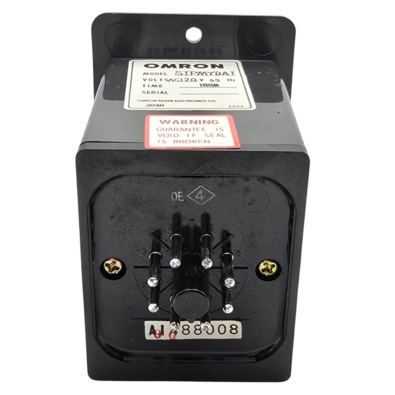 Omron STP-MYD-A1 120V AC 0-180 Minute Adjustable Time Delay Relay