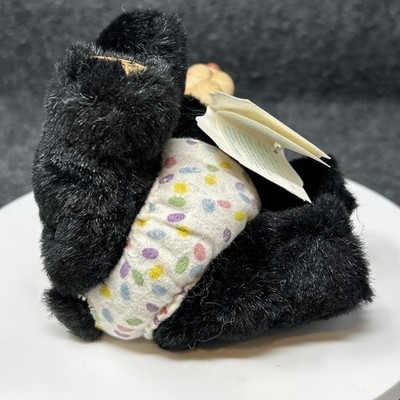 Vintage Raikes Bears Black Bear Baby Nursery Miniatures