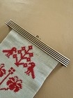 VINTAGE Red Work Wall Hanging, Folk Art Botanical Theme — photo 7