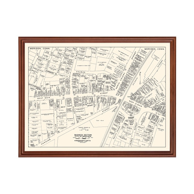 Old Map of Meriden, CT 1946 - Vintage Meriden Connecticut Ar