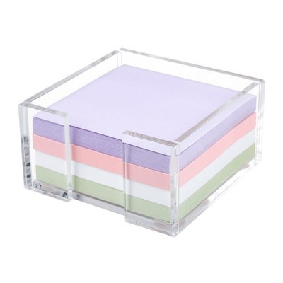 Acrylic Sticky Note Holder, 3 x 3 Crystal Clear Notepad Holder 3x3''
