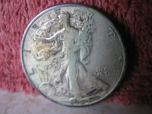 1929 D WALKING LIBERTY SILVER HALF DOLLAR VG