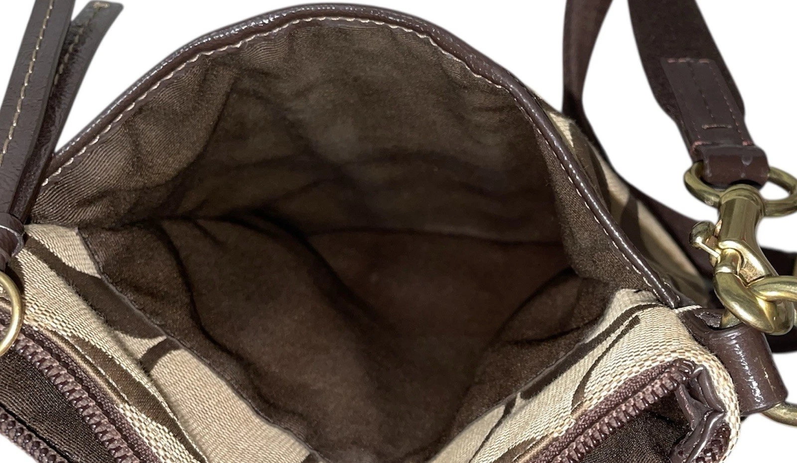 Borsa a tracolla Coach Kitt Colorblock da donna ottone marrone marrone marrone 9x8 pollici