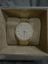 MICHAEL KORS Argyle Logo Dial ROSE GOLD WRIST WATCH Crystal Bezel 111606 MK-3156