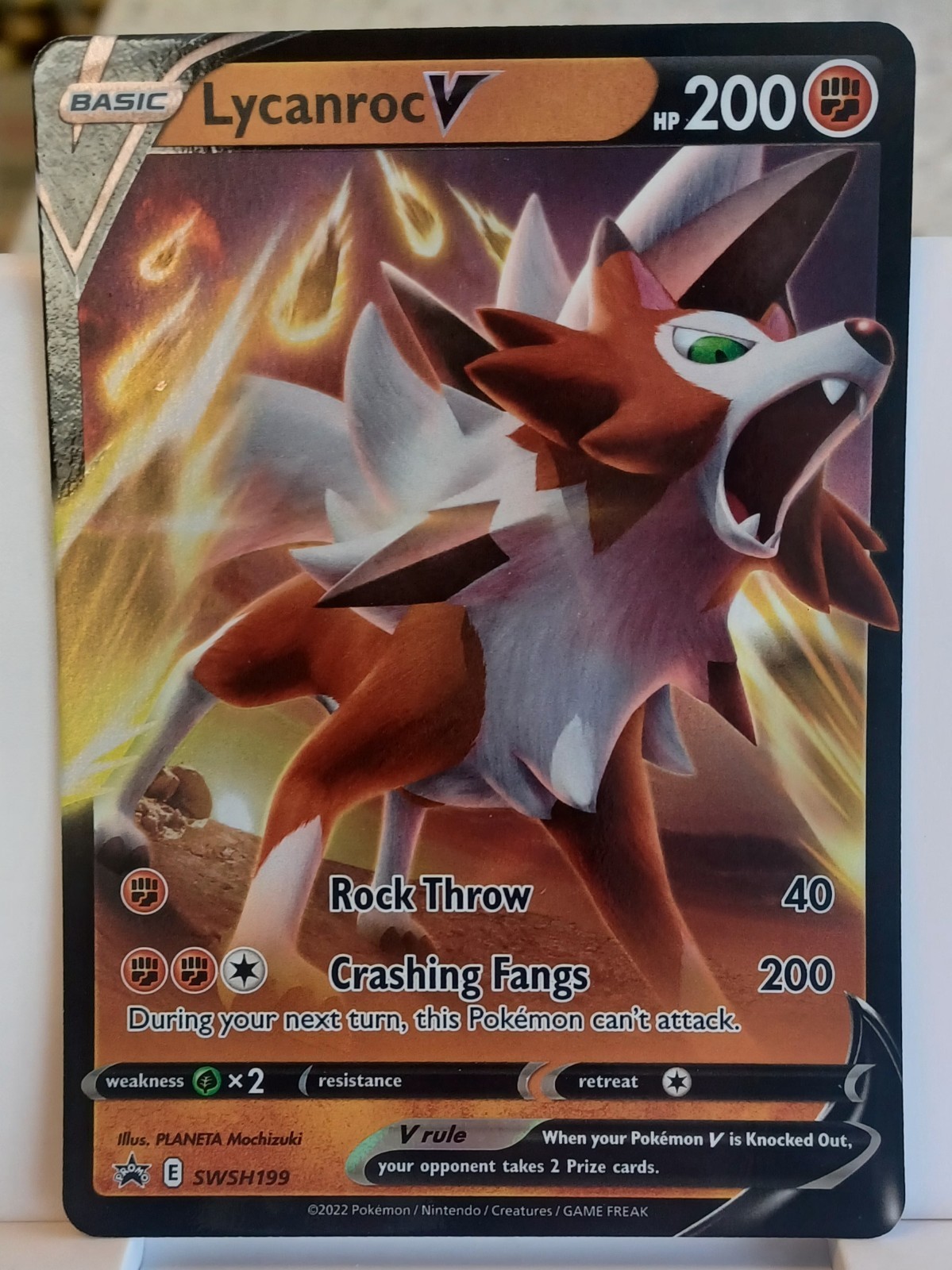 Lycanroc V - SWSH199 - Black Star Promo - Holo Ultra Rare - Pokemon TCG - NM
