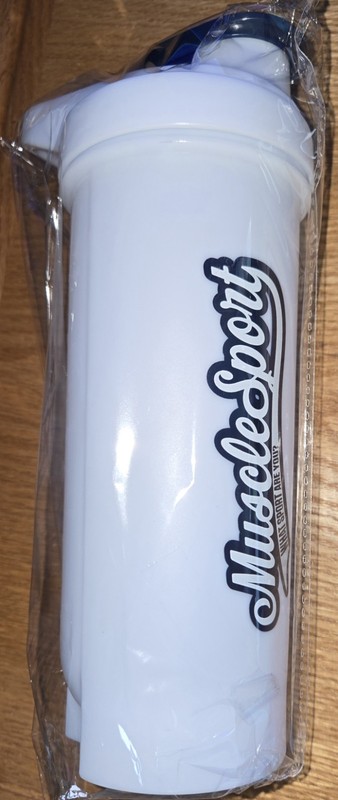 MuscleSport Shaker Bottle Mixer Ball Arnold Expo 2026 White New In Plastic