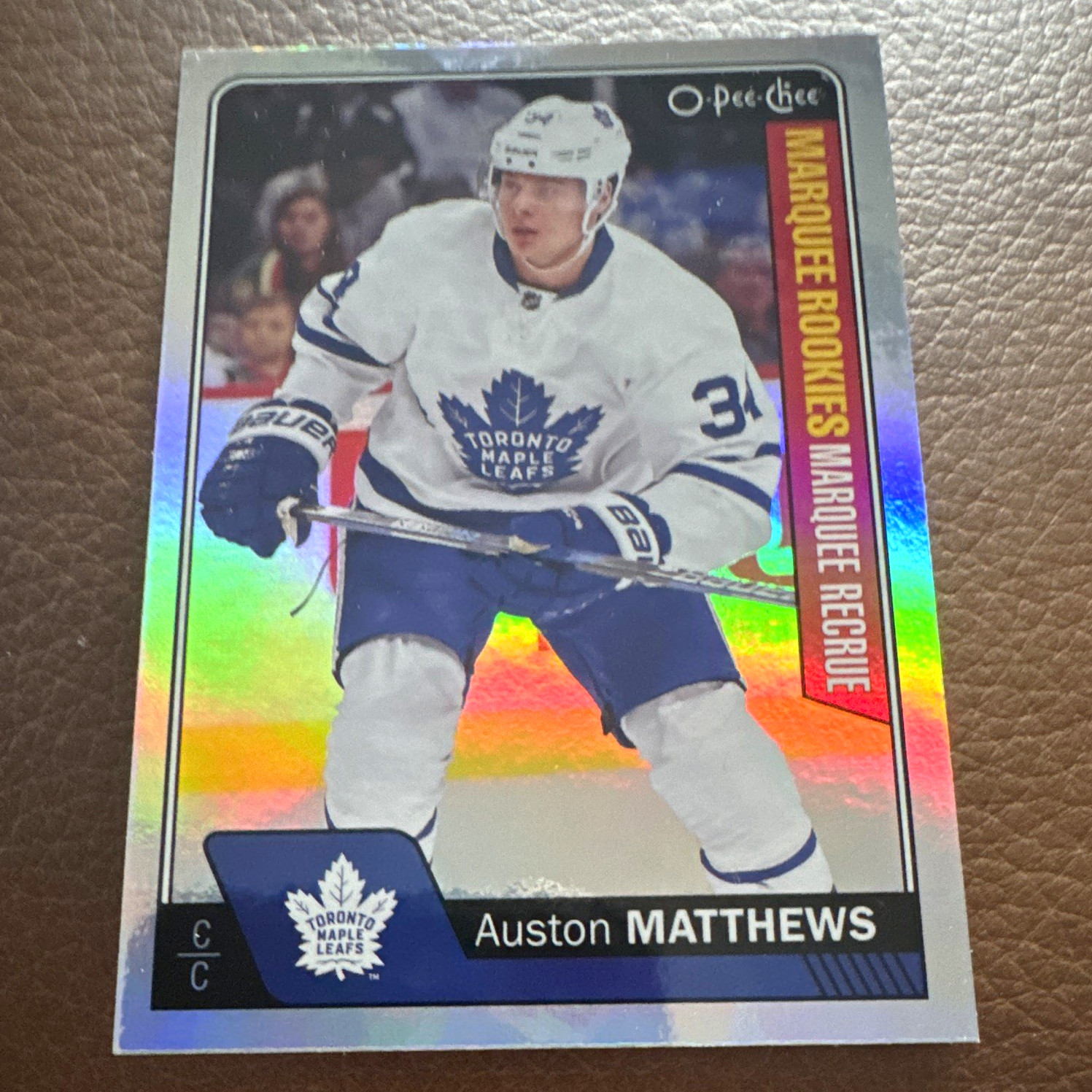 O-Pee-Chee 2016-17 Auston Matthews Maple Leafs Marquee Rookies #694 RC Rainbow
