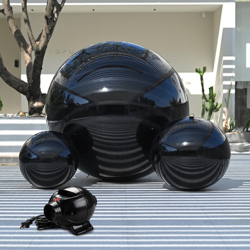 Yescom 3PCS Big Shiny Inflatable Mirror Balls with Electric Air Pump 20"/32"/60"