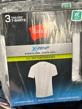 Hanes 3 Pack Tagless X-Temp T Shirts White XL Men's Short Sleeve NEW